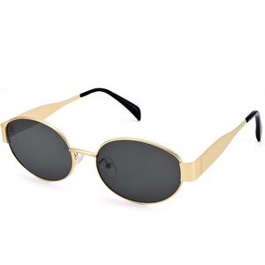 Gold Oval Women's Sunglasses